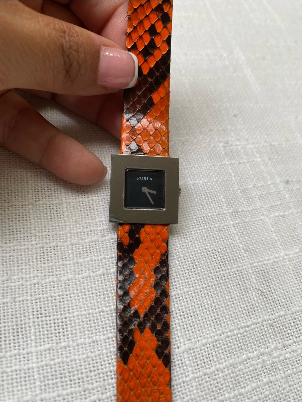 Furla Snake Python Print Leather Watch